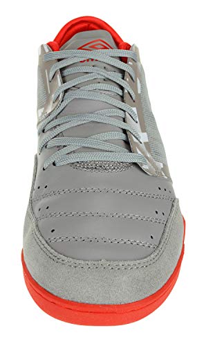 Umbro Men\'s Chaleira Pro Indoor Soccer Shoe, Grey Flannel/Goji Berry 9 - Thumbnail 4