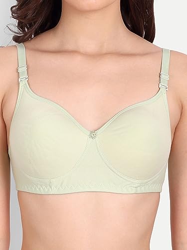 Image of Women Non Padded Bra - Made of Pure Cotton Full Coverage Non Wired Soft Cup for T-Shirt Saree Dress and for Everyday