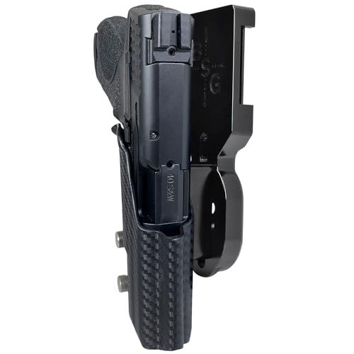 Pro Heavy Duty Competition Holster fits SW MP9/MP40 M2.0 4.25in - Polymer/Metal Models (Right-Hand Draw Black/Carbon Fiber)