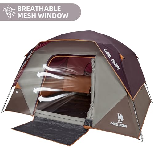 Camel Crown Tents For Camping 4 Person Tent Waterproof Easy Setup Backpacking Tents With Floor Mats 3/4/5 Person Family Tent For Outdoor Hiking thumb #2