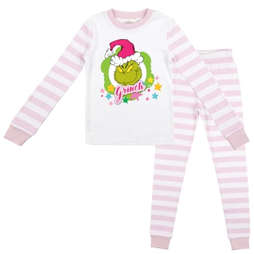 Bioworld The Grinch Youth Girl Long Sleeve Holiday Pajama Set
