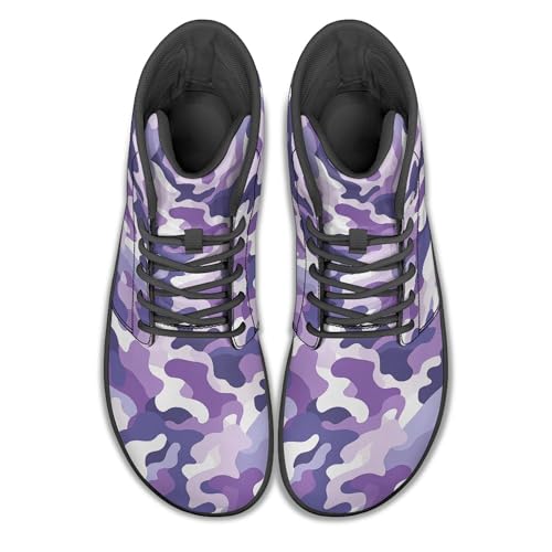 Image of Fashion Print Womens Mens High Top Barefoot Sneakers Flat Shoes