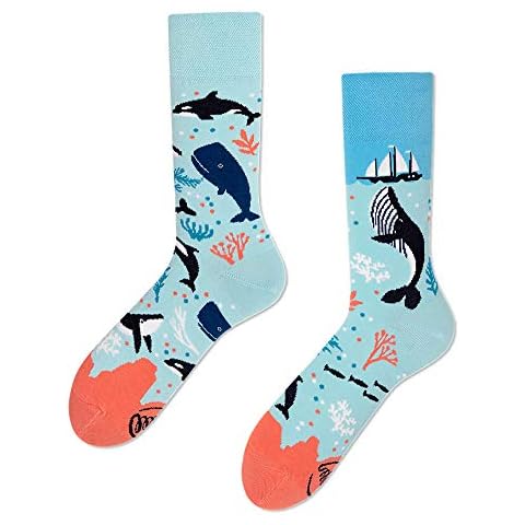 Many Mornings Unisex Socks Ocean Life - Blue - 6-8 Cover