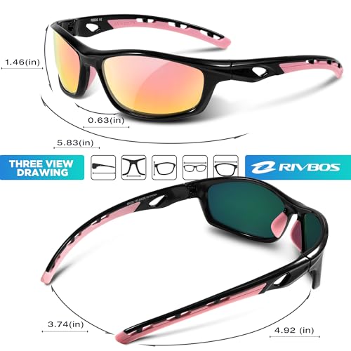 Image of RIVBOS Sunglasses for Men Women Polarized UV Protection Sports Fishing Driving Shades Cycling RB833