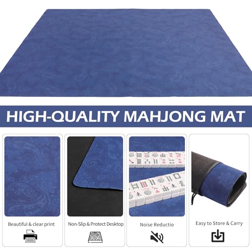 Set de Fichas de Mahjong Chino con Mesa y Dados miniatura 7