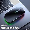Mouse Sem Fio Recarregável Premium – Wireless Bluetooth + USB 2.4GHz, Óptico LED RGB Colorido, Ergonômico, para Notebook, Computador, PC e Desktop #5