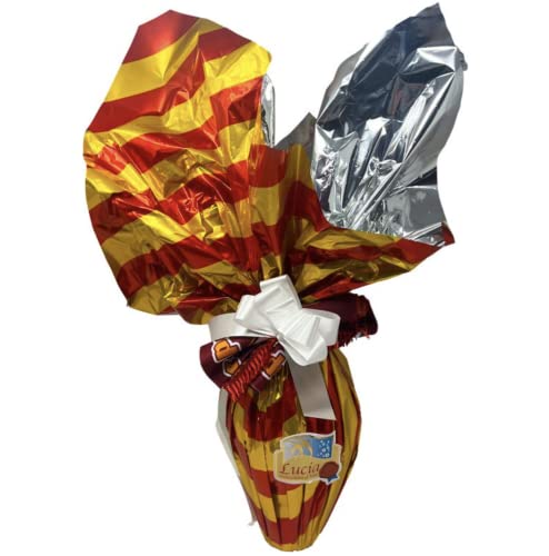 Uovo Di Pasqua DEL TIFOSO Artigianale Cioccolato al Latte -Masoni- 350 Grammi Con Sciarpa (Roma)