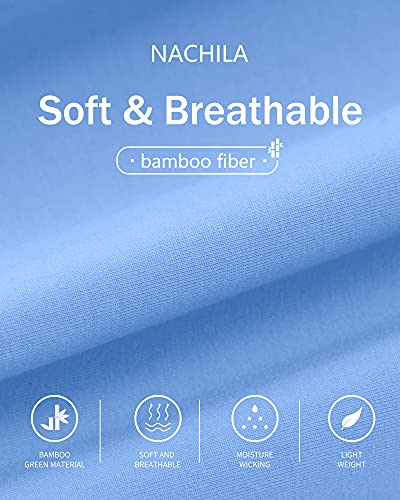 Nachila Bamboo Nightgowns For Women Soft Sleeveless Sleepwear Racerback Chemise Sleep Dress Sky Blue M #TOP4