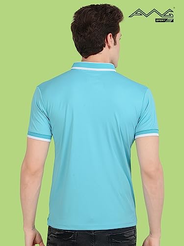 Image of AWG ALL WEATHER GEAR Golfito Polo Tshirt for Men. Lightweight and Breathable Fabric Micro Poly Fabric (Ideal for All Occasions)