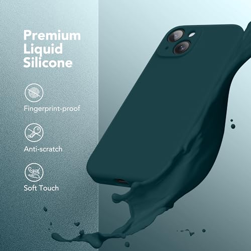 Image of Magnetic for iPhone 14 Case, Compatible with MagSafe, [Full Camera Protection][Screen Protector] Silicone Shockproof Protective Phone Case for iPhone 14 6.1 inch, Deep Blue