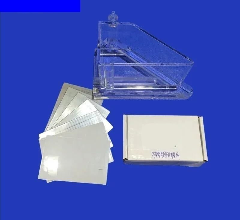 100 placas de cátodo de acero inoxidable de 100 x 65 x 0,2 mm for pruebas de galvanoplastia y análisis químicos