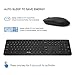 Wireless Keyboard and Mouse, Jelly Comb 2.4GHz Ultra Thin Full Size Wireless Keyboard Mouse Combo Set with Number Pad for Computer, Laptop, PC, Desktop, Notebook, Windows 7, 8, 10-(Black)