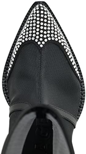 Karl Lagerfeld Paris Women's Lakota-Western Boo Ankle Boot, Black, 8.5 | Image 6