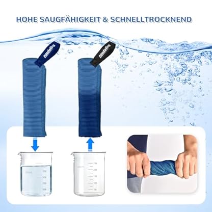 Fosdaling 3er Set Mikrofaser Handtuch: Groß 160×80cm & 2 Klein 80×40cm, Schnelltrocknend Microfaser Sporthandtuch, für Badetuch, Reisehandtuch, Fitness & Sport Handtücher und Strandtuch – Bild 8