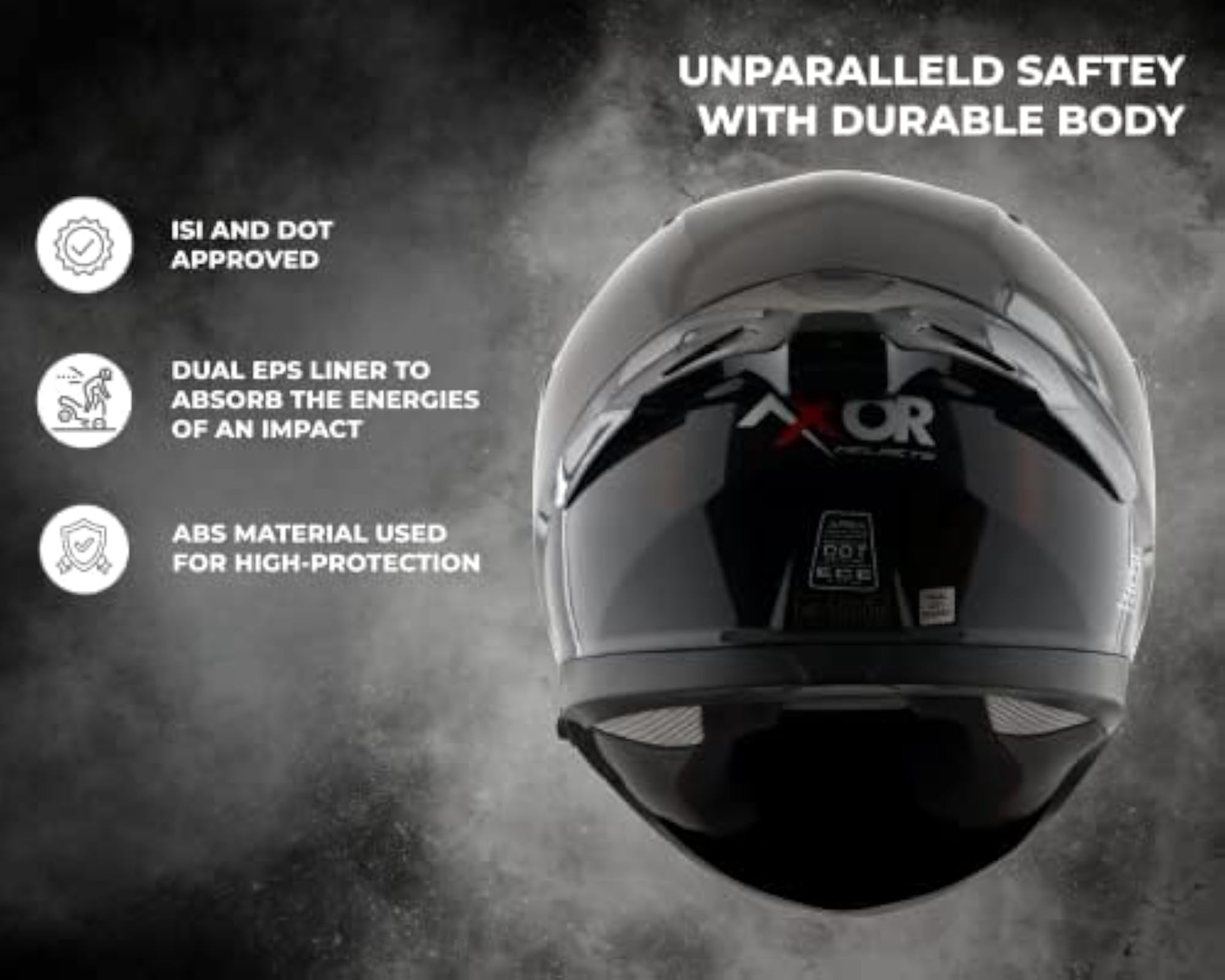 Apex Solid ISI ECE DOT Glossy Full Face Helmet