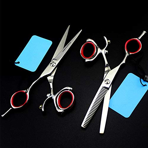 Taglio dei Capelli, 5,5 Pollici Mano Sinistra Giappone 440c Acciaio Rotante Set Taglio Barbiere Forbici sfoltimento Capelli Parrucchiere Strumenti per Il Taglio dei Capelli