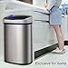 Dkeli 13 Gallon Automatic Motion Sensor Trash Can, Stainless Steel Touchless Kitchen Trash Can with Lid, 50L High-Capacity Office Bathroom Bedroom Garbage Bin