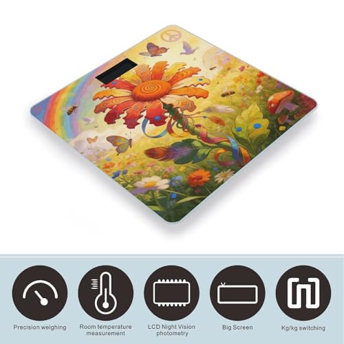 Báscula digital para baño LZQPOEAS 180kg con pantalla LCD miniatura 3