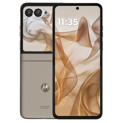 Motorola razr 50 5G (Beach Sand, 8GB RAM, 256GB Storage) | 6.9" LTPO AMOLED 120Hz Display | 3.6" OLED 90Hz Cover Display | 50MP + 13MP Cameras | 32MP Selfie | Android 15