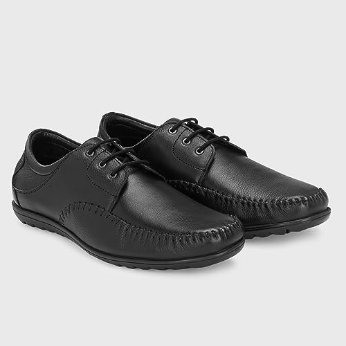 Image of Blue Leather by Centrino Genuine Leather Men Formal Shoe | Cushioned Insole | Stylish lace up | Durable & Leather Crafted | Elegant Premium Leather | Perfect Office Wear & Formal Dress for Men (3921)
