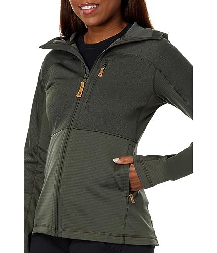 Fjällräven Damen Abisko Trail Fleece Jacke, Deep Forest, XL