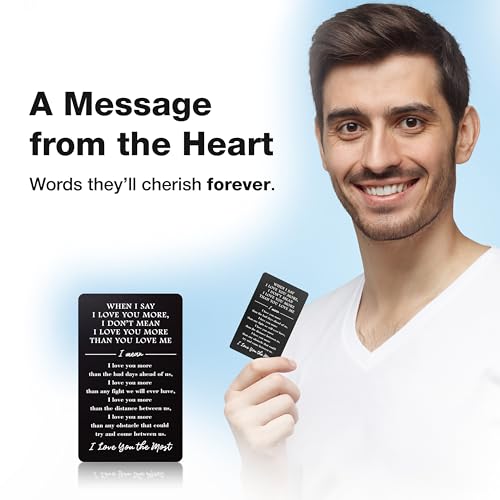 Engraved Wallet Card for Husband or Wife – Romantic Love Note Keepsake, Anniversary, Birthday, Wedding Gift, Valentine’s Day, Just Because2