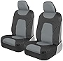 Motor Trend AquaShield Car Seat Covers for Front Seats, Gray – Two-Tone Waterproof Seat Covers for Cars, Neoprene Front Seat Cover Set, Interior Covers for Auto Truck Van SUV