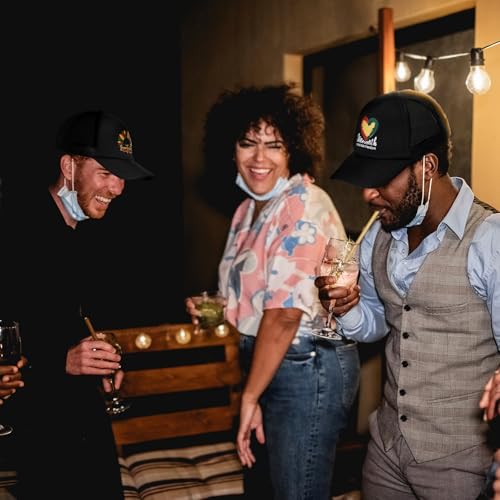 Image of Hercicy 6 Pcs Juneteenth Trucker Hat African Black Hat for Women Men Juneteenth Gift Cap Celebrate 1865 Africa Map Baseball Cap