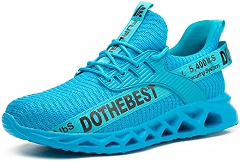 Furuian Steel Toe Shoes for Men Lightweight Indestructible Work Sneakers for Women Puncture Proof Comfortable Slip On Safety Shoes for Industrial,Coustruction, Blue, 10 Women/8 Men