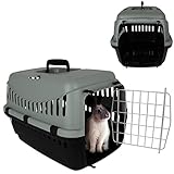 Transportbox Tiere mit Metalltür Tiertransportbox Katze Haustiere Katzenbox Tierbox Katzentransportbox