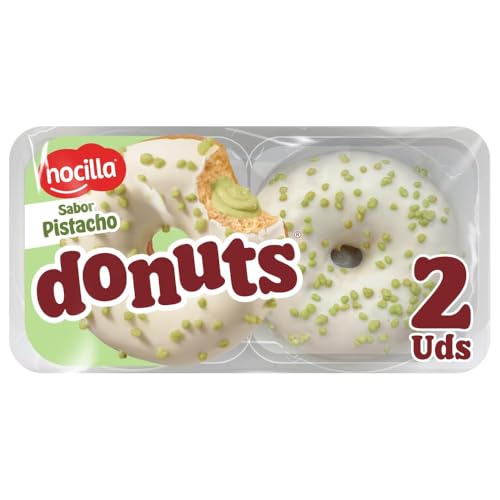 Donuts Nocilla Sabor Pistacho – Bollería Dulce, 2 unidades