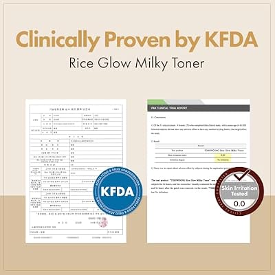 TOSOWOONG Rice Glow Milky Toner with 784,000ppm Korean Rice Water, Niacinamide, Ceramides, Panthenol, Glow, Glass Skin, Hydrating, Purifying, Fragrance-Free, Korean Skin Care, 250ml, 8.45 fl.oz.