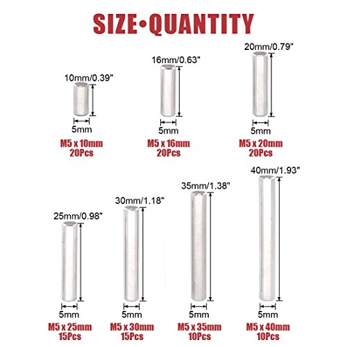 image for Hilitchi 110 Pcs Dowel Pin Stainless Steel Shelf Support Pin Fasten El