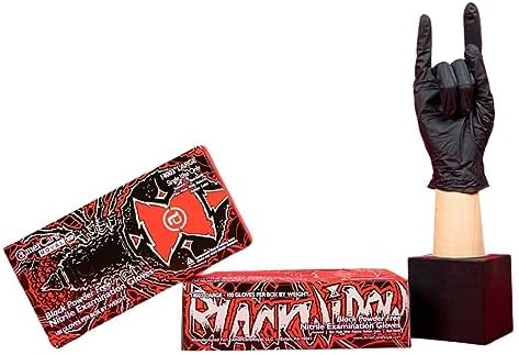AmerCareRoyal Black Widow Nitrile Latex Free Disposable...