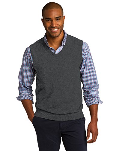 Port Authority Sweater Vest 2Xl Charcoal Heather #TOP5