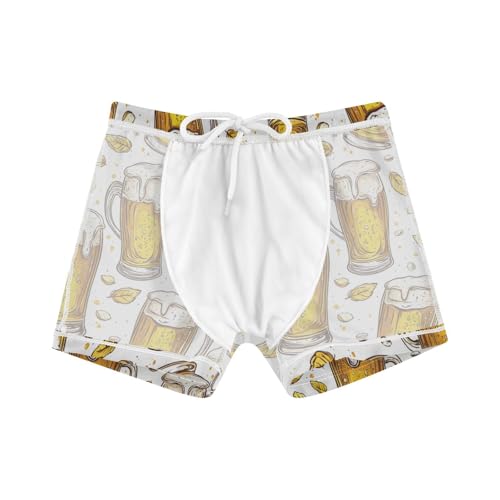 Wheat Leaves Beer Cute Colored Cats Boys Swim Trunks Swimsuits for Toddler Boy Swim Shorts Trunks 3-10T4