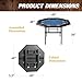 Barrington 48-in Poker Table with Folding Legs and Drink Holders for 8 Players Perfect for Game Rooms