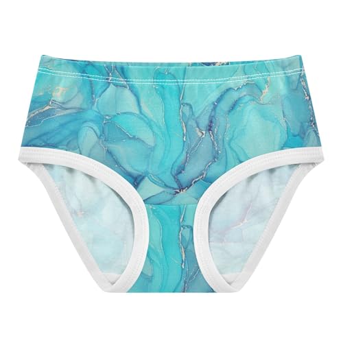 Abstract Marble Blue Ripples Girls Underwear Toddlers 2t Cotton Little Girl Panties Aesthetic Briefs Girls Undies