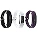 Garmin Vivofit 2 Buckle Bracelet - Adjustable Wristband and Wristwatch Style - Silicone Replacement Secure Band with Chrome Watch Clasp and Fastener Buckle For Garmin Vivofit 2 (Black&White&Purple)