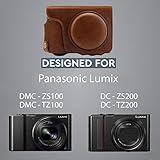 MegaGear MG1436 Ever Ready Genuine Leather Camera Case compatible with Panasonic Lumix DMC-TZ100, DC-TZ200, Brown - Image 7