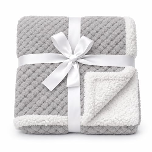Image of BRANDONN Premium Baby Blanket 100x75 cm - Ultra Soft Flannel Sherpa Newborn Blanket for Winter, AC, Stroller, Crib, Travel (0-12 Months)