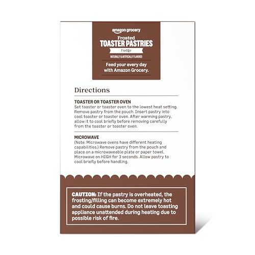 Amazon Grocery, Frosted Toaster Pastries, Fudge, 13.5 ounce, 8 Ct (Previously Amazon Fresh, Packaging May Vary)