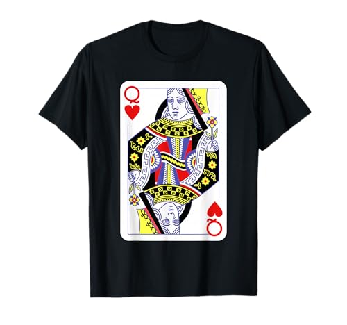 Queen Of Hearts Playing Cards Halloween Costume Casino Easy T-Shirt