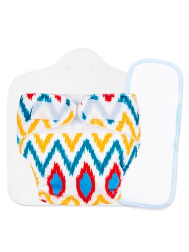 Image of SuperBottoms New Born UNO Cloth Diaper Combo Pack - Includes 1 UNO Diaper, 1 DryFeel Magic Pad & 1 Universal Booster Pad - Reusable, Washable, Organic & Rash-Free - For Babies - 0-3M - Eco-Friendly