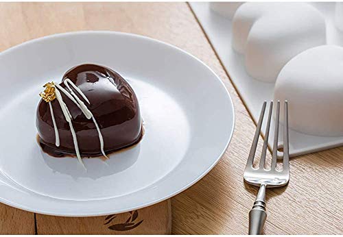 Heart Mold Chocolate Molds - 3D Heart Shape Silicone Mousse Cake Baking Molds For Valentine Hot Chocolate Dessert Candy Cheesecake(8-Cavity)