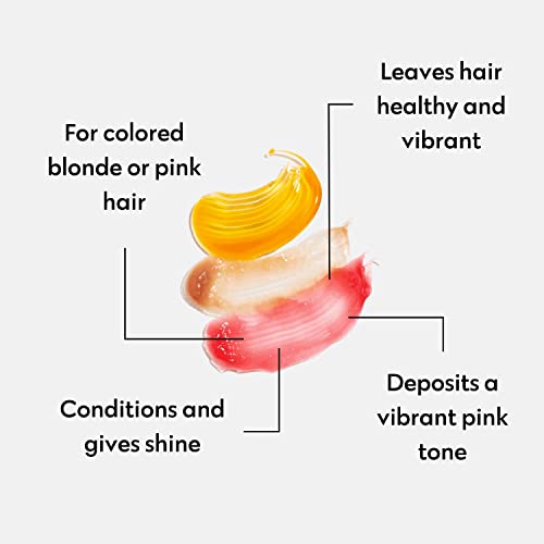 Image of FOUR REASONS Color Mask, Rose Pink (27 Colors) - Hair Gloss & Color Depositing Conditioner - Semi Permanent Hair Toner for Color-Treated Hair Color For Women - Vegan & Cruelty-Free - 6.76 fl oz
