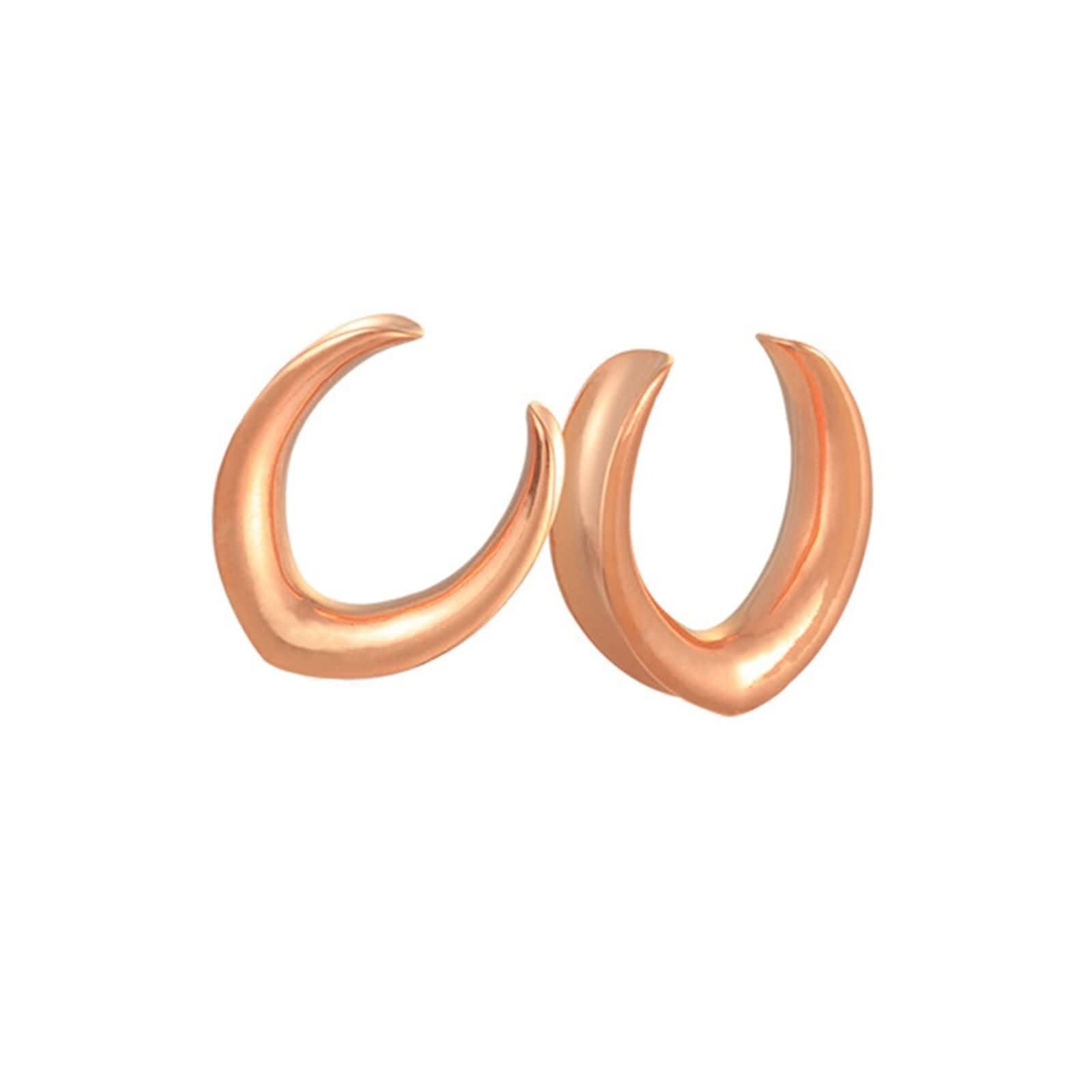 Daesar Plugs 6-30MM, Ohrringe Tunnel Edelstahl V Form Schwarz Rosegold Gold Silber Ohr Expander Set Piercing Tunnel Plug