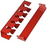 Wall Control ASM-SL-008 R Pegboard Slotted Tool Holder Bracket Slotted Metal Accessory for Wall Control Pegboard Only, Red