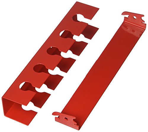 Wall Control Tool Holder Bracket Slotted Metal Pegboard Accessory Pegboard and Slotted Tool Board - Red