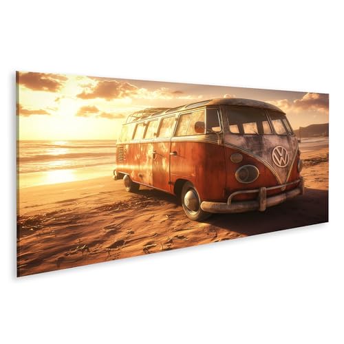islandburner Bild auf Leinwand Alter Volkswagen Bus am sonnigen Strand für Wohnzimmer Vintage-Liebhaber Surfbrett-Verleih Bilder Wandbilder Poster islandburner Bild auf Leinwand Alter Volkswagen Bus am sonnigen Strand für Wohnzimmer Vintage-Liebhaber Surfbrett-Verleih Bilder Wandbilder Poster